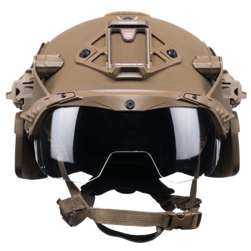 EXFIL Ballistic Ear Covers and EXFIL Ballistic Visor Coyote Brown